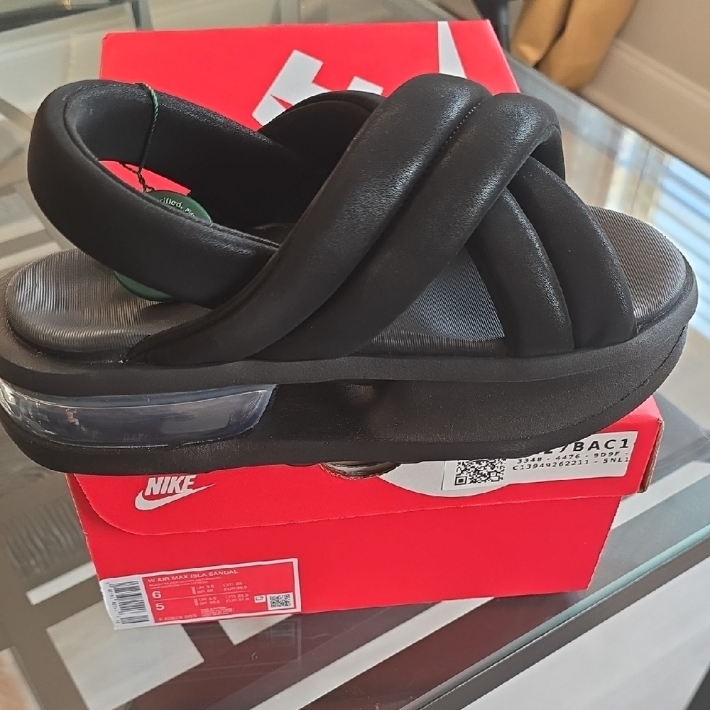 Nike Black Chunky Platform Sandals